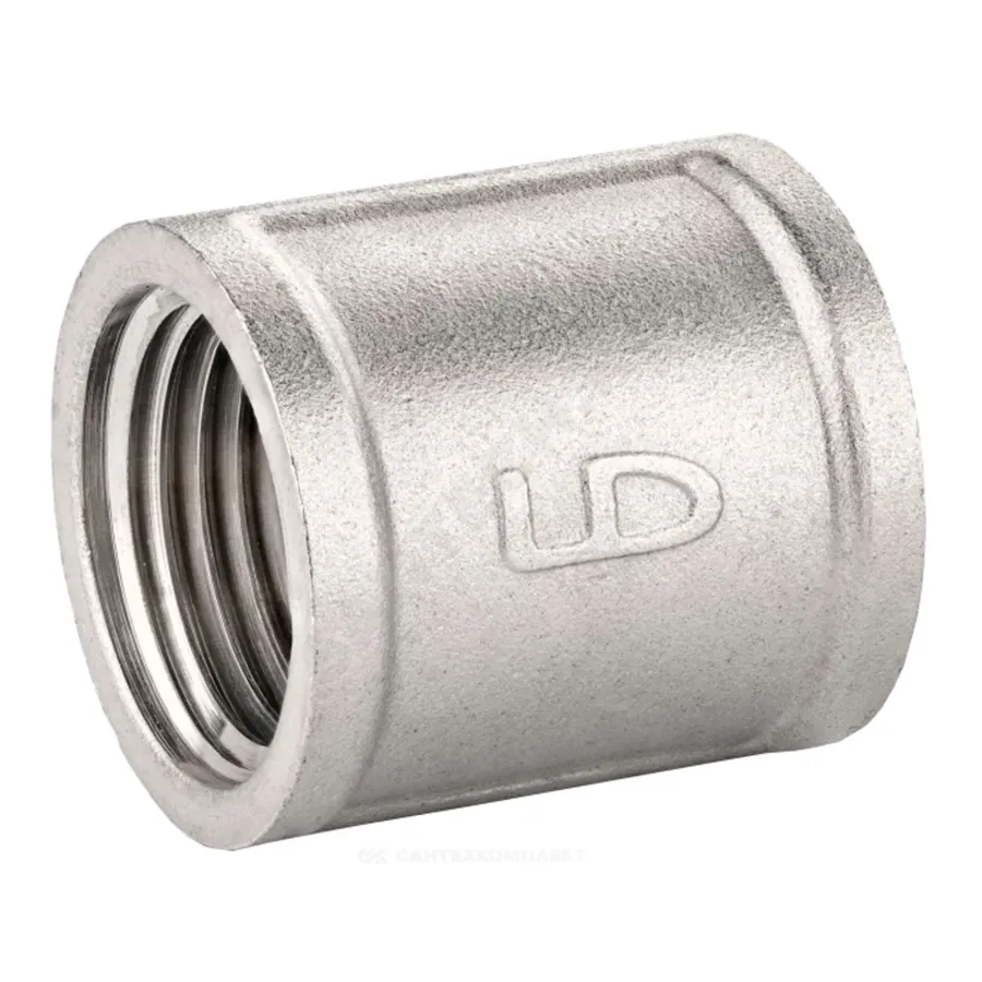 Муфта латунная LD LD Pride DN20 (3/4") ВР латунь никель БЕЗ БИРКИ
