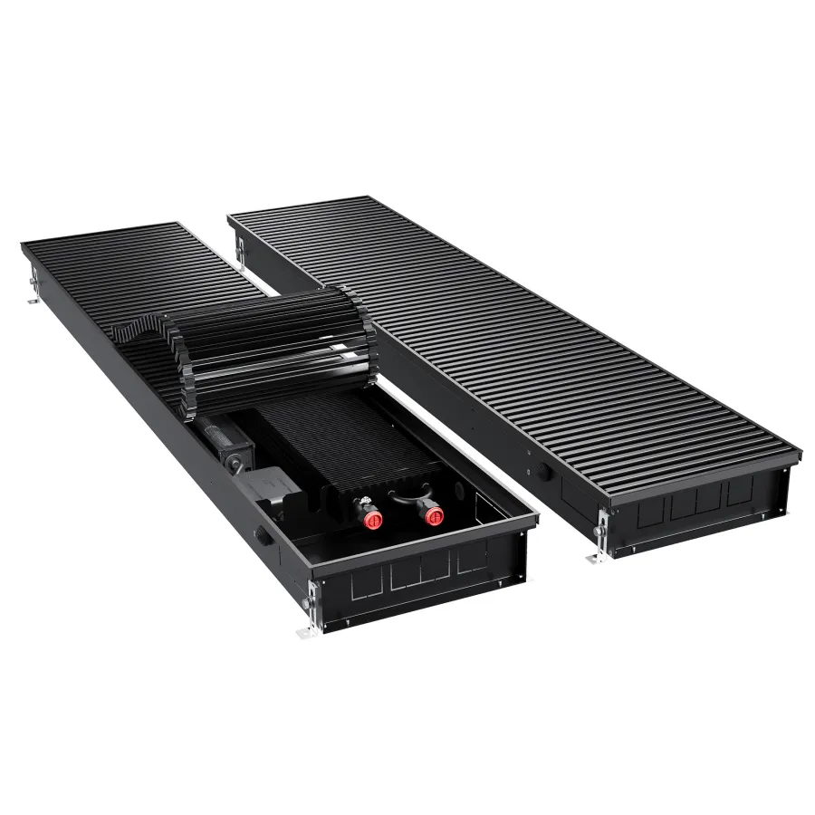 Конвектор внутрипольный Royal Thermo ATRIUM TURBO-90/300/1800-DG-U-BL