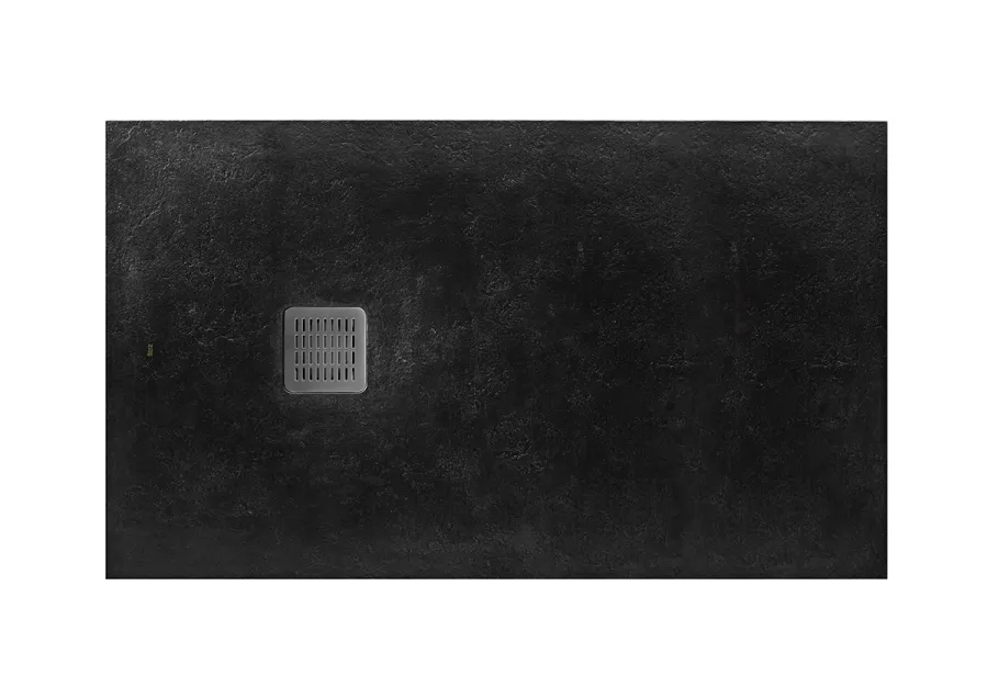 Душевой поддон Roca TERRAN 1400x700 с сифоном и решеткой, черный (AP1015782BC01400)