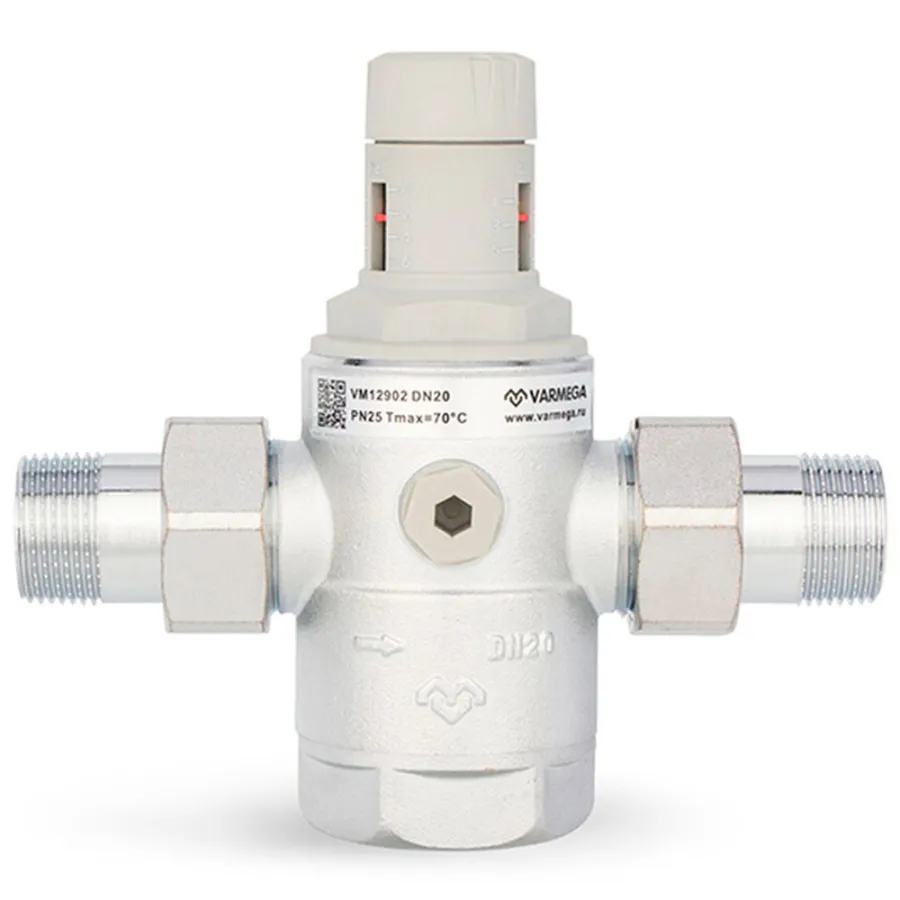 Редуктор давления VARMEGA 3/4", PN25, мембранный, с разъемными соединениями, VM12902