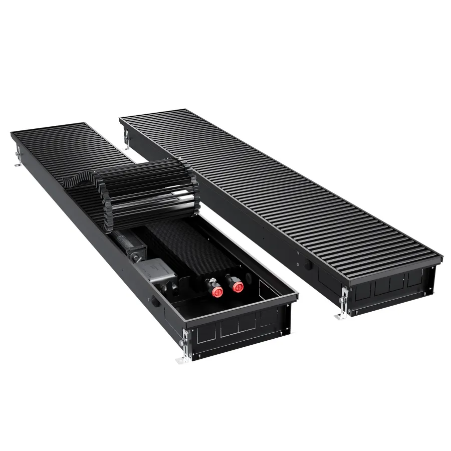 Конвектор внутрипольный Royal Thermo ATRIUM TURBO-90/250/2500-DG-U-BL
