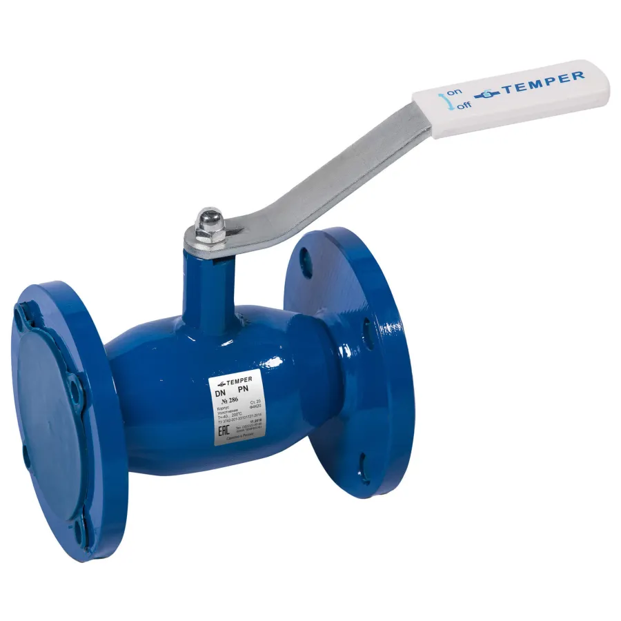 Кран шаровый TEMPER DN80 PN16 с/проходной фланцевый под задвижку, 28620080