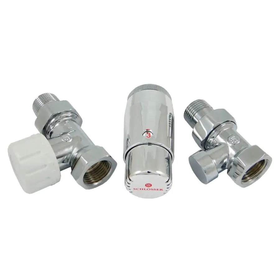 Комплект подключения SCHLOSSER STANDARD MINI 1/2" прямой, хром, с термоголовкой MINI М30х1,5