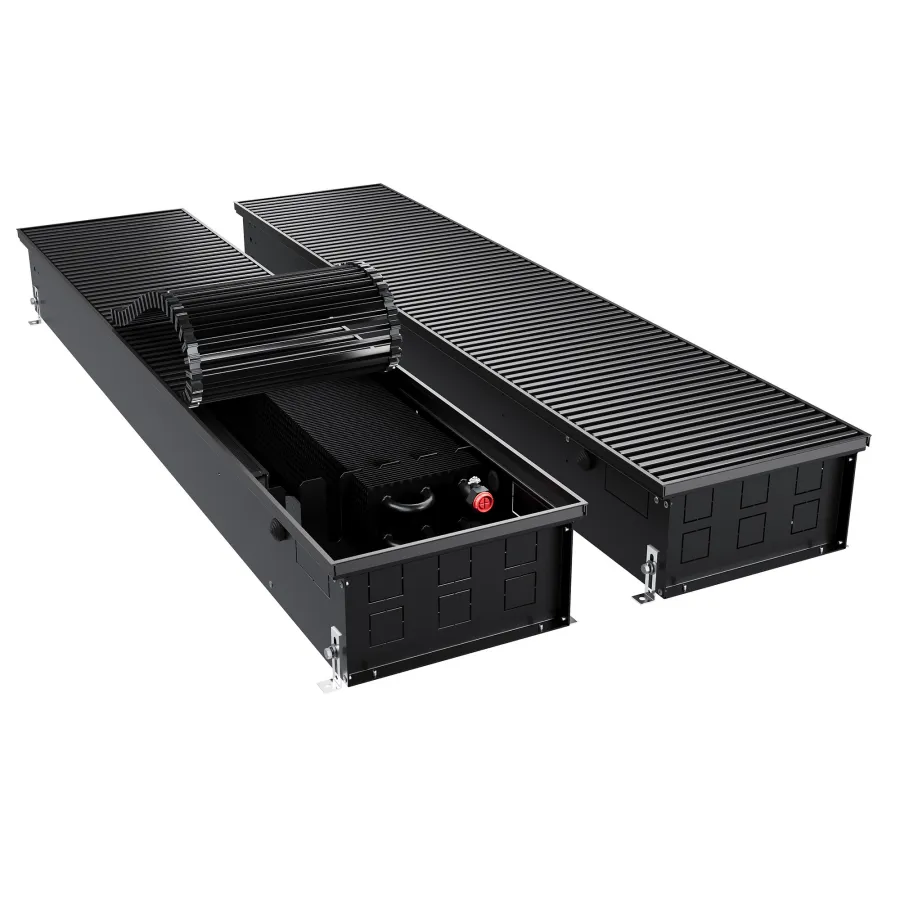 Конвектор внутрипольный Royal Thermo ATRIUM TURBO-150/300/1800-DG-U-BL