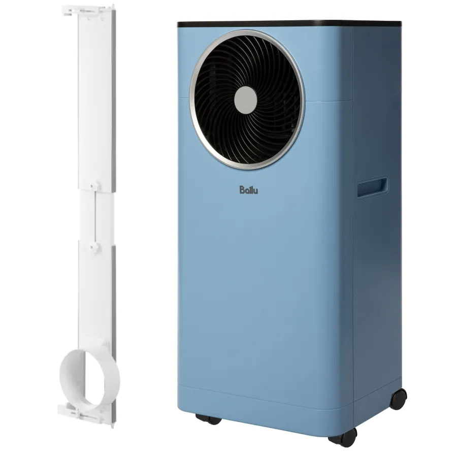 Кондиционер мобильный Ballu Twinkle BPAC-09 DWB/N6 Blue в комплекте с адаптером Ballu UniPort 1.0