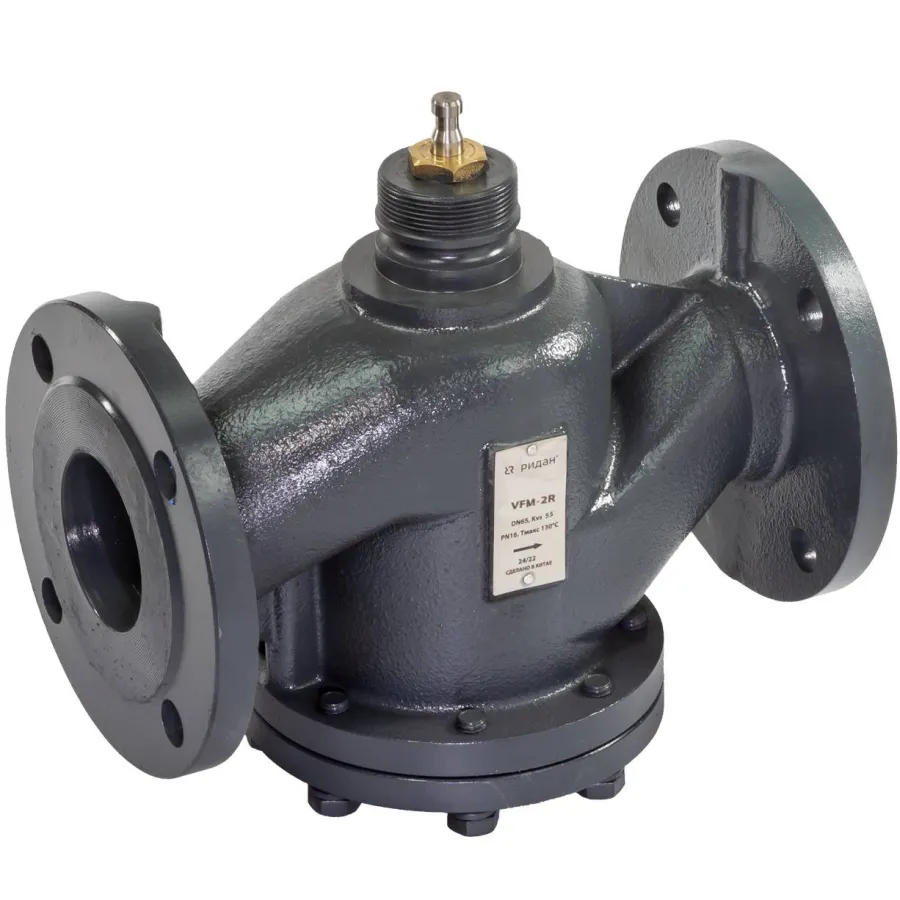 Клапан регулирующий РИДАН VFM-2R PN16 DN250 Kvs630 Tmax150, 2-х ход., седельный, фланец,чугун