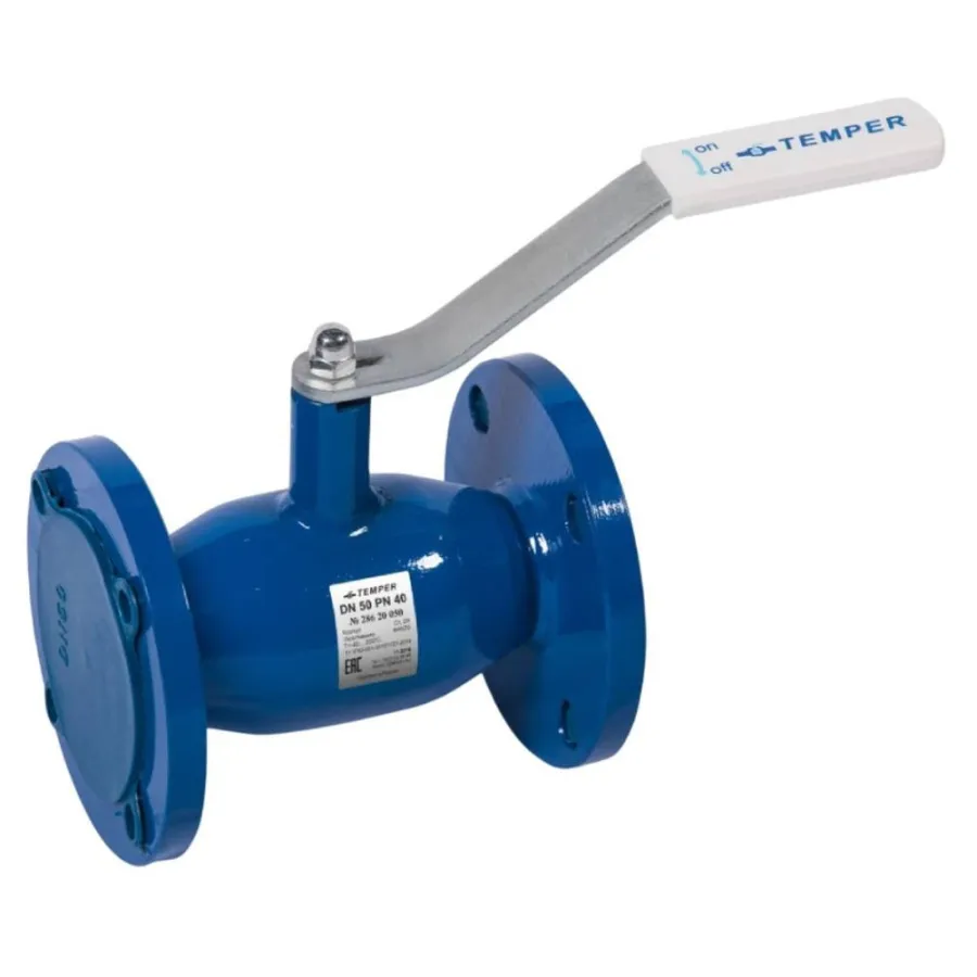 Кран шаровый TEMPER DN32 PN40 с/проходной фланцевый, 28320032