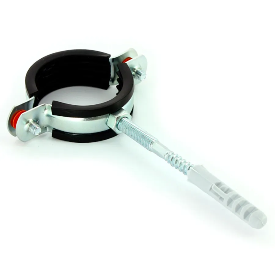 Хомут Uni-Fitt 2 1/2" (75-80 мм) с резиновым уплотнителем, шпилькой и дюбелем