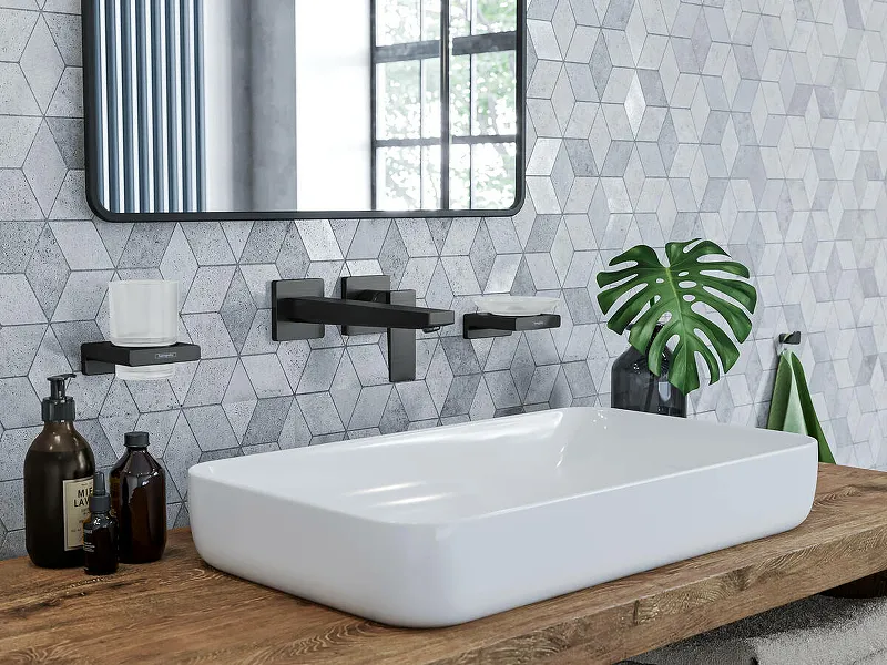 Мыльница Hansgrohe AddStoris шлифованный черный хром (41746340)